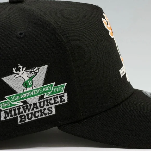 MILWAUKEE BUCKS 1968-1993 25TH ANNIVERSARY NEW ERA A-FRAME SNAPBACK HAT